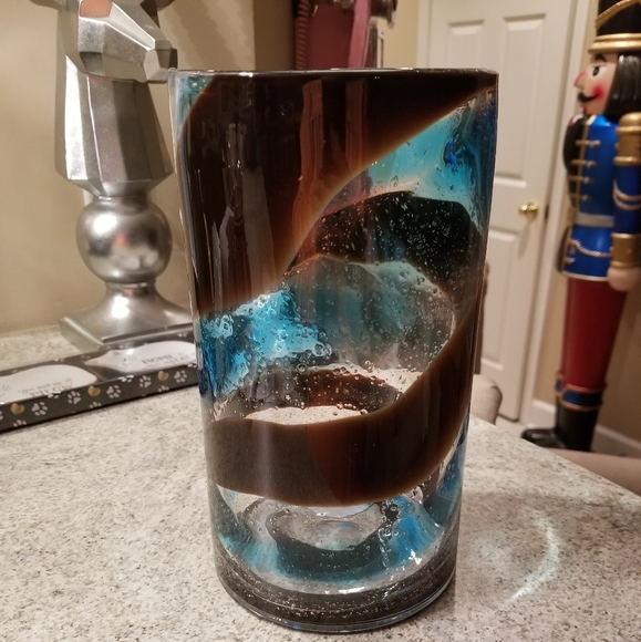 Blown Glass Candle Vase